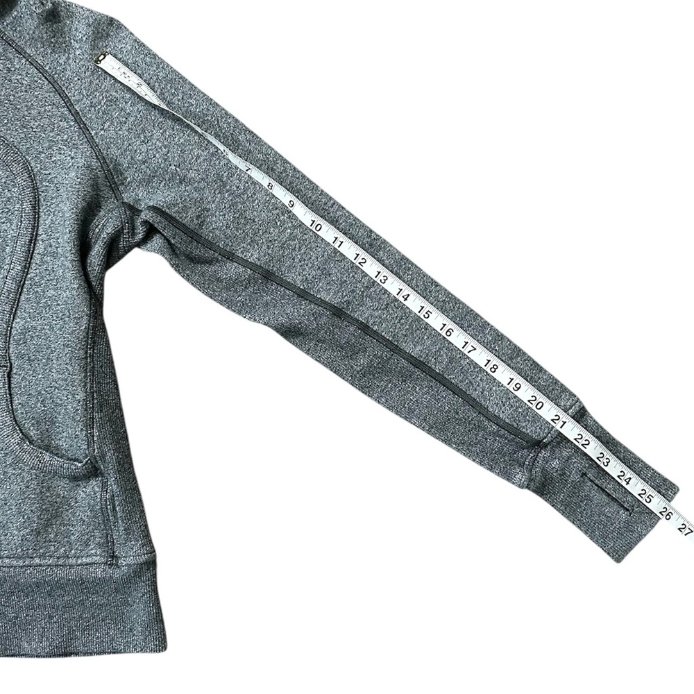 Lululemon Scuba Full Zip Hoodie Sweatshirt Jacket Heathered Gray Size 10 - Picture 7 of 10